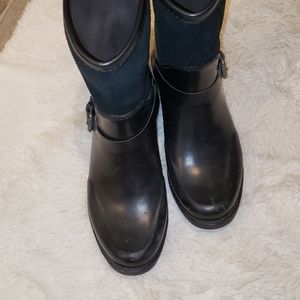 Gently used Ugg Suede rain boots